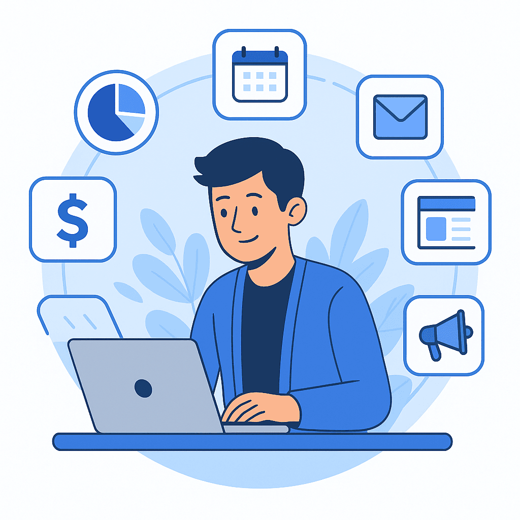 All-in-one marketing tools for beginners including email, funnel builder, automation, and affiliate tools